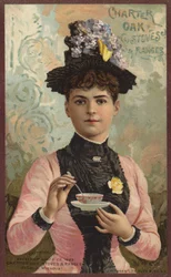 Lady Stirring Teacup