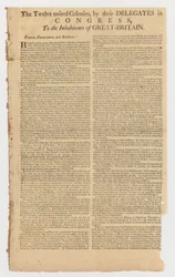 Letter of the Twelve United Colonies to the Inhabitants of Great Britain