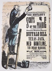Man posting a theatre bill for 
