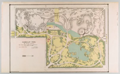 Map of Humboldt Park Depicting Park Improvements, Chicago, Illinois