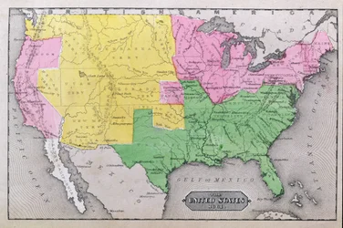 Map of the United States in 1861, from “Our Whole Country: The Past and Present of the United States, Historical and Descriptive”, by John Warner Barber and Henry Hare, 1861