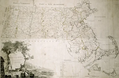 Map of the state of Massachusetts, 1801
