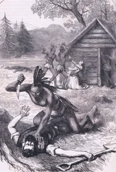 Massacre of the Settlers, Illustration from Cassell
