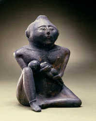 Nursing-Mother-Effigy Bottle, Cahokia Culture, Mississippian Period, 1200-1400