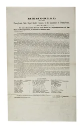 Memorial of the Pennsylvania State Equal Rights League to the Legislature of Pennsylvania, 20 January 1865