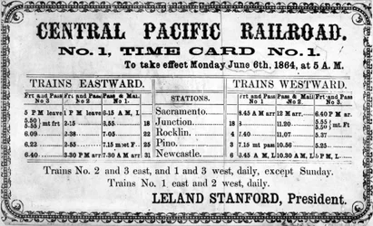 Photographic Print of the Central Pacific Railroad Company
