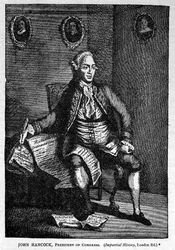 Portrait of John Hancock, from the Impartial History, vol. vii, London, pub. 1888