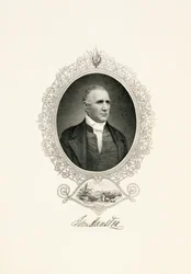 Portrait of Sam Houston with a City View, c. 1855-c. 1860