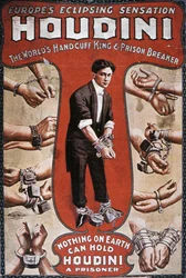 Poster advertising a performance by Houdini