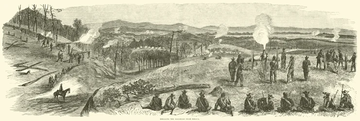 Shelling the Railroad Near Resaca, May 1864