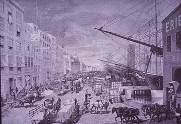 South Street Seaport in the 1870s, New York City