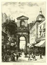 Street in Naples, Porta Capuana