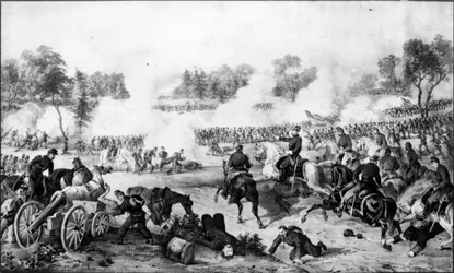 The Battle of the Wilderness, Virginia, May 5th and 6th 1864, pub. by Currier and Ives