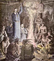 The French Jesuit Missionary Brebeuf Among the Algonquins