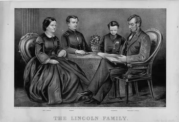 The Lincoln Family, pub. by Currier & Ives, 1867