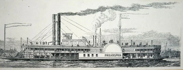 The Mississippi side-wheeler 