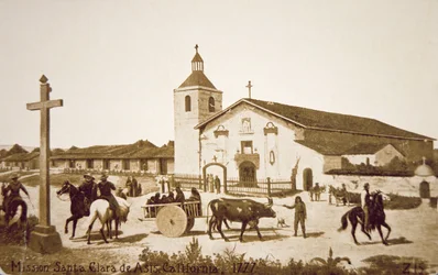 The Spanish Mission, Santa Clara de Asis, California in 1777