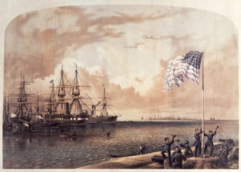 The Union Victory at Port Royal, November 7th 1861, engraved by Shearman and Hart, 1861