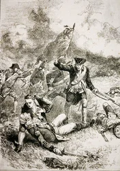 The death of Major John Pitcairn of the British Marines at the Battle of Bunker Hill