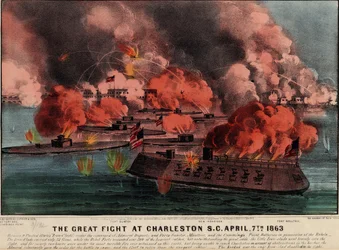 The great fight at Charleston S.C., April 7th 1863, pub. Currier & Ives, 1863