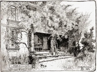 The Home of John Bartram Near Philadelphia, from The Century Illustrated Monthly Magazine, Published 1884