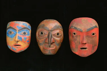 Three shaman masks