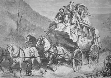 Travelling through the American West by Concord Stagecoach in the 1860s