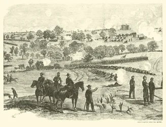 Union position near the center, Battle of Gettysburg, July 2, 1863