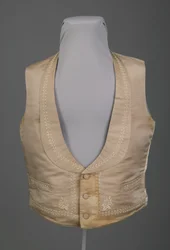 Wedding vest, ca.1855 (front view)