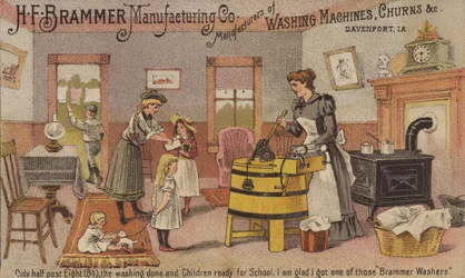 Woman Using Washing Machine