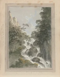 Upper part of the Fall of Lowdoor, A Study from Nature