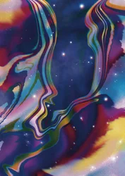 Ethereal Cosmic Faces