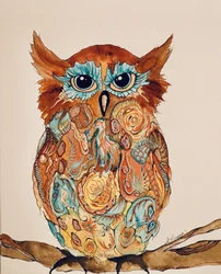 Colorful Whimsical Owl