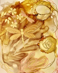 Golden Dragonflies Dream