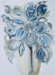 Indigo Gold Blooms