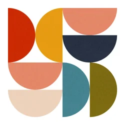 Mid Century Geometric Color Play 4