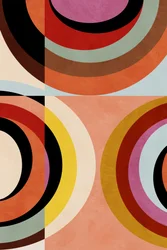 Warm Colors Bauhaus Geometry 3