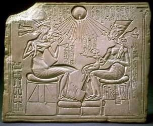 The royal family: Akhenaten, Nefertiti and their children, ca 1350 BC