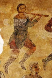Musicians and acrobats (detail)