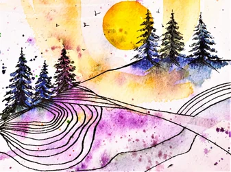 Purple Mountain Sunset
