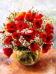 Vibrant Poppies Still Life