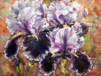 Vibrant Purple Irises