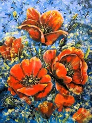 Vibrant Red Poppies