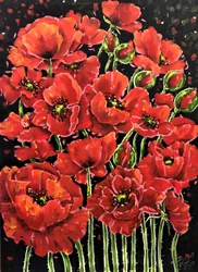 Vibrant Red Poppies