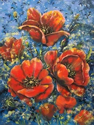 Vibrant Red Poppies