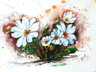 Vibrant Watercolor Flowers