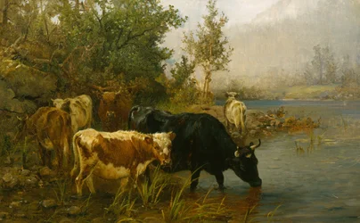 Cows by the Water