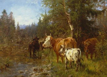 Cows by the Water Post