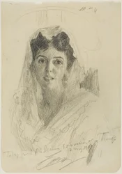 Head of a Woman (en Face)