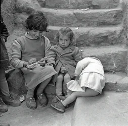 Group of Children in Scalilla, Palermo, Sicily, Italy